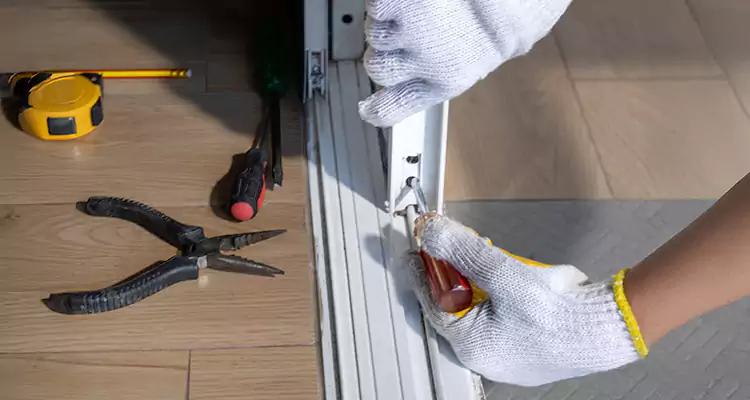 Backyard Sliding Door Track Repair in Ferry Pass, FL